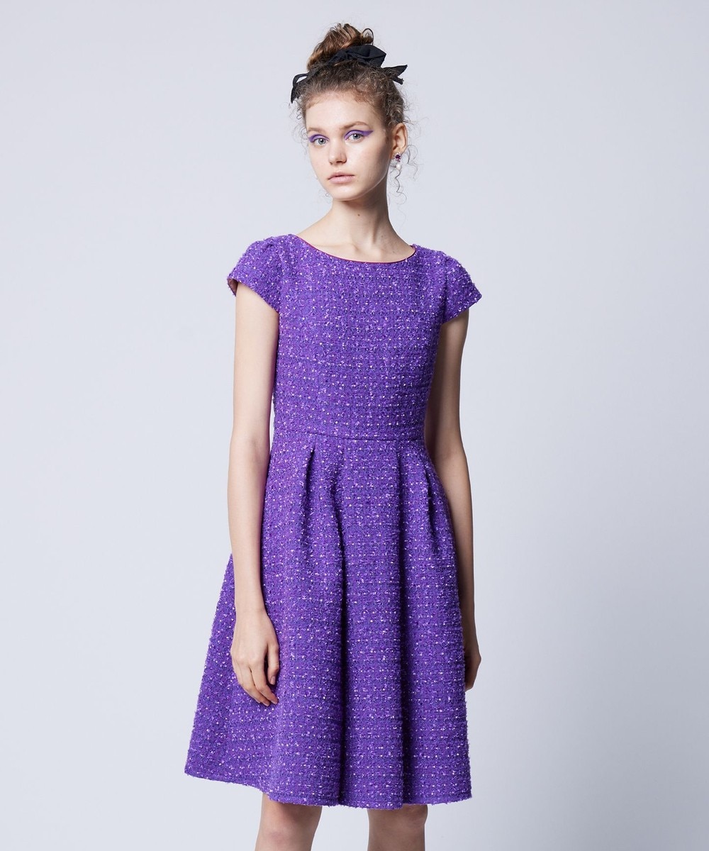 【オンワード】 TOCCA>ワンピース CHIFFON TWEED ドレス パープル 2 レディース 【オンワード】 TOCCA>ワンピース CHIFFON TWEED ドレス パープル 2 レディース