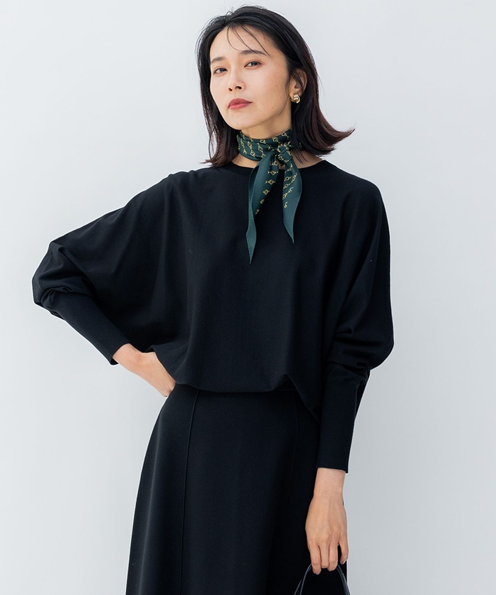 【オンワード】 23区 L(大きいサイズ)>トップス 【洗える/セットアップ対応】ヴィスコースストレッチ ドルマン ニット ブラック 46 レディース 【オンワード】 23区 L(大きいサイズ)>トップス 【洗える/セットアップ対応】ヴィスコースストレッチ ドルマン ニット ブラック 46 レディース