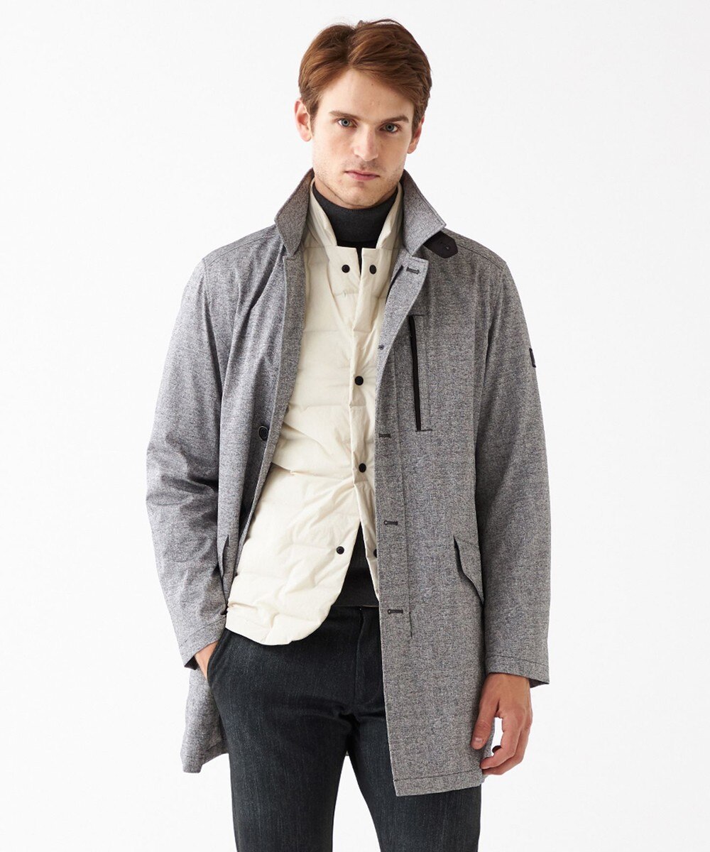 【オンワード】 JOSEPH ABBOUD>ジャケット/アウター DSDスラブジャガード ライナー付き コート グレー S メンズ 【送料無料】