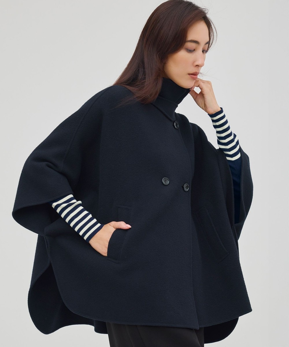 【オンワード】 23区 L(大きいサイズ)>ジャケット/アウター 【見上愛さん着用/Oggi11月号掲載】ウールライトリバー ポンチョシルエット コート ブラック 44 レディース 【オンワード】 23区 L(大きいサイズ)>ジャケット/アウター 【見上愛さん着用/Oggi11月号掲載】ウールライトリバー ポンチョシルエット コート ブラック 44 レディース