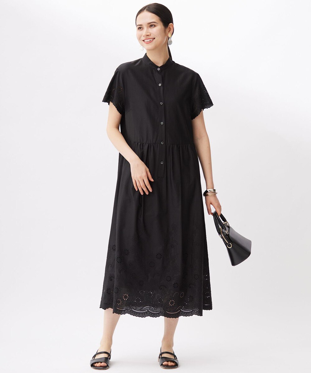 最終価格⭐️自由区⭐️エンブロイダリーローンワンピース 自由区（ジユウク） シャツワンピース エンブロイダリーローンシャツ