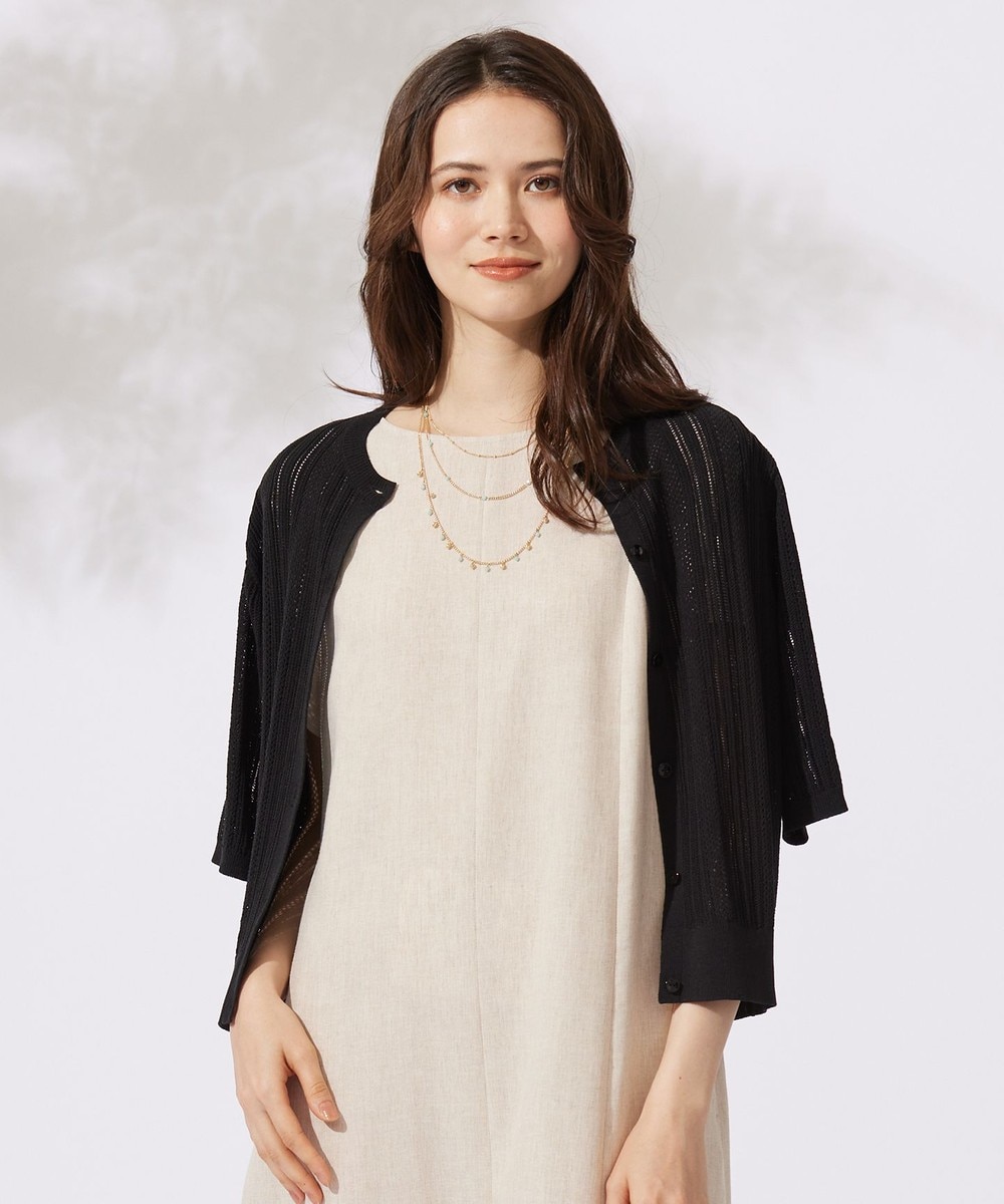 【オンワード】 自由区>トップス 【カタログ掲載・セットアップ対応・洗える】シアーコイル カーディガン ブラック 40 レディース 【オンワード】 自由区>トップス 【カタログ掲載・セットアップ対応・洗える】シアーコイル カーディガン ブラック 40 レディース