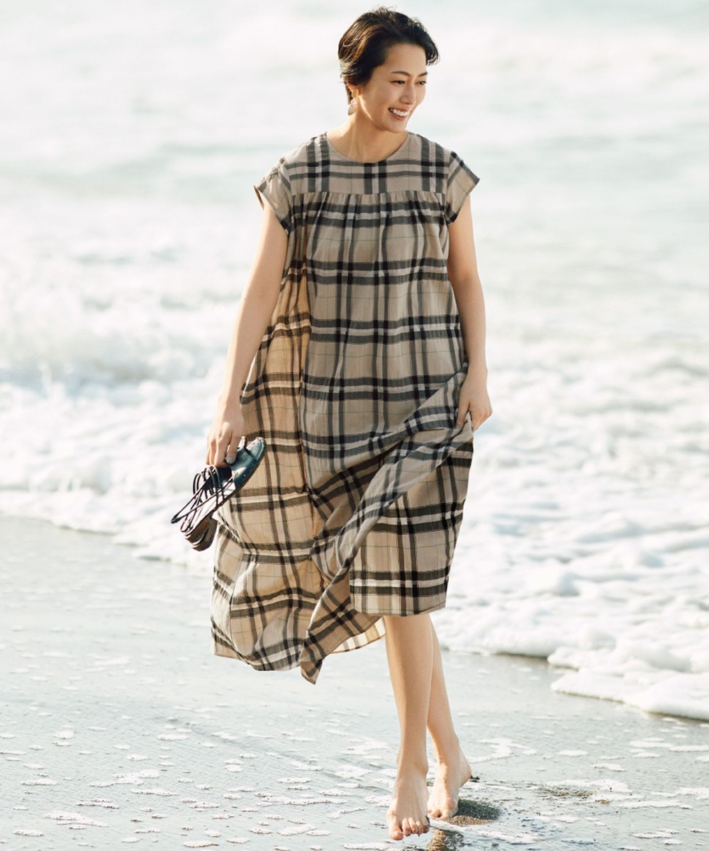 【オンワード】 自由区 S(小さいサイズ)>ワンピース 【カタログ掲載・洗える】シアーブライトチェック ワンピース ベージュ 32 レディース 【オンワード】 自由区 S(小さいサイズ)>ワンピース 【カタログ掲載・洗える】シアーブライトチェック ワンピース ベージュ 32 レディース