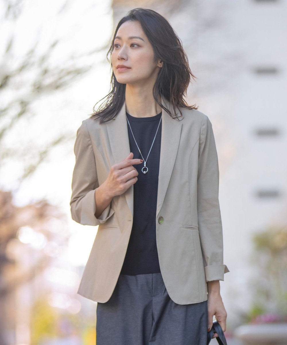 【オンワード】 J.PRESS LADIES>ジャケット/アウター 【セットアップ対応】セルロースリネンストレッチ テーラード ジャケット ベージュ 11 レディース 【オンワード】 J.PRESS LADIES>ジャケット/アウター 【セットアップ対応】セルロースリネンストレッチ テーラード ジャケット ベージュ 11 レディース