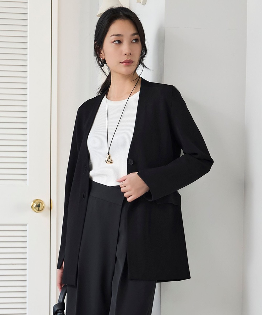 【オンワード】 ICB>ジャケット/アウター 【洗える】シンセティックミラノリブ ニットジャケット ブラック XS レディース 【オンワード】 ICB>ジャケット/アウター 【洗える】シンセティックミラノリブ ニットジャケット ブラック XS レディース