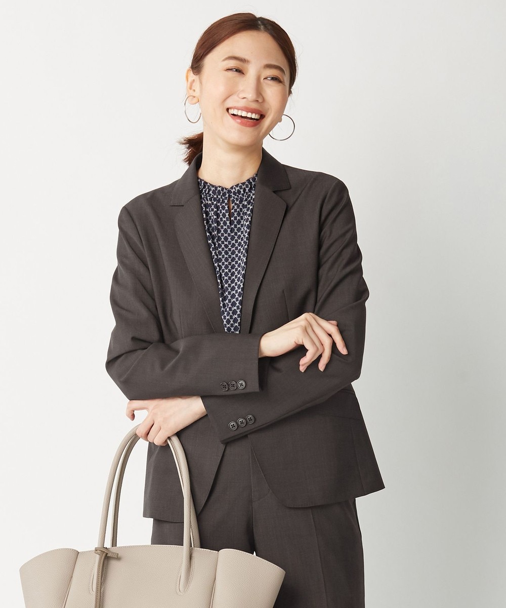 【オンワード】 J.PRESS LADIES L>ジャケット/アウター BAHARIYE NEW テーラードジャケット ダークブラウン T17 レディース 【送料無料】