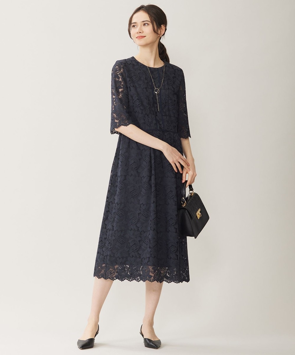 【オンワード】 自由区>ワンピース 【洗える】フルールコードレース ワンピース ダークネイビー 40 レディース 【オンワード】 自由区>ワンピース 【洗える】フルールコードレース ワンピース ダークネイビー 40 レディース