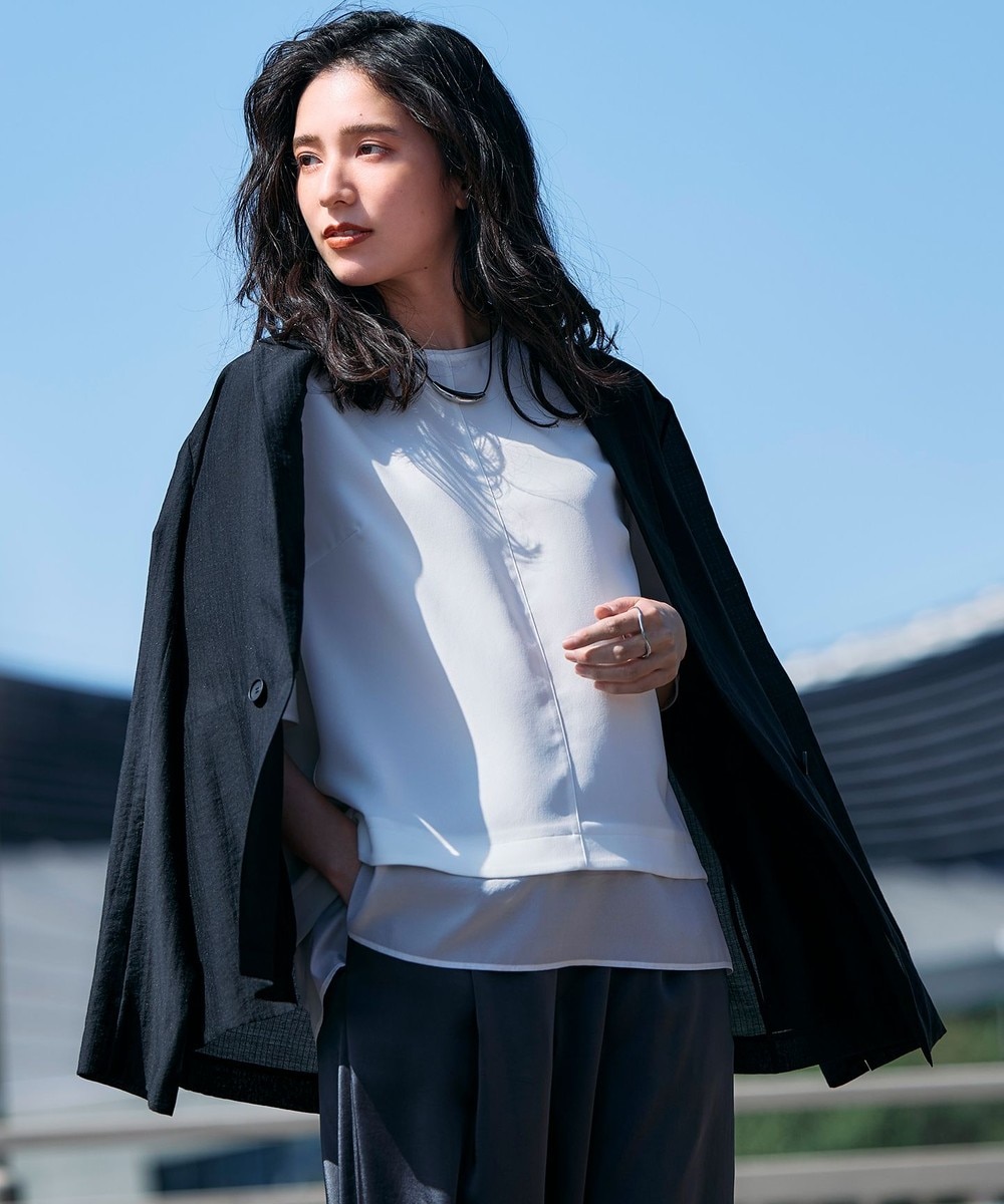 【オンワード】 ICB L(大きいサイズ)>ジャケット/アウター 【接触冷感・速乾・洗える】 リヨセルシアー ジャケット ブラックストライプ 42 レディース 【オンワード】 ICB L(大きいサイズ)>ジャケット/アウター 【接触冷感・速乾・洗える】 リヨセルシアー ジャケット ブラックストライプ 42 レディース