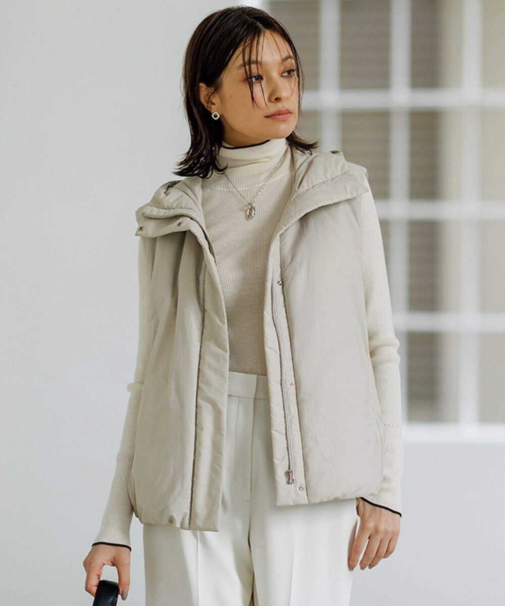 【オンワード】 ICB L（大きいサイズ）>ジャケット/アウター 【撥水加工】ADSダウン フーデット ベスト トープ 42 レディース