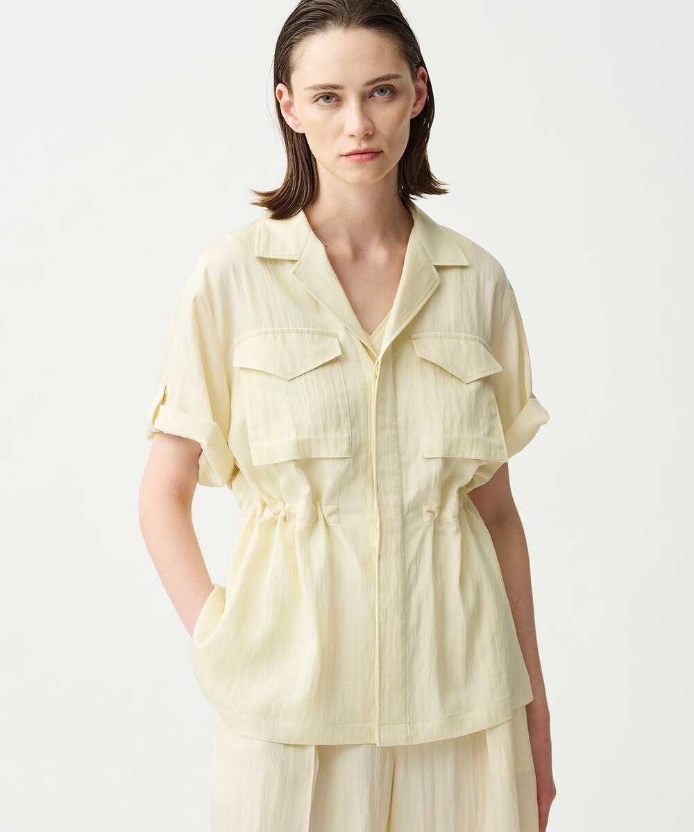 【オンワード】 uncrave>ジャケット/アウター ドレープツイル ミリタリー ジャケット エクリュ 2 レディース 【オンワード】 uncrave>ジャケット/アウター ドレープツイル ミリタリー ジャケット エクリュ 2 レディース