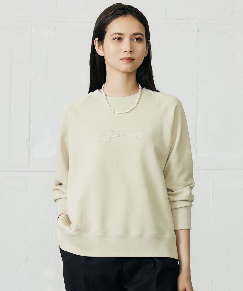 【オンワード】 自由区 L(大きいサイズ)>トップス 【洗える】クリアループバックレタリング スウェット ベージュ 44 レディース 【オンワード】 自由区 L(大きいサイズ)>トップス 【洗える】クリアループバックレタリング スウェット ベージュ 44 レディース