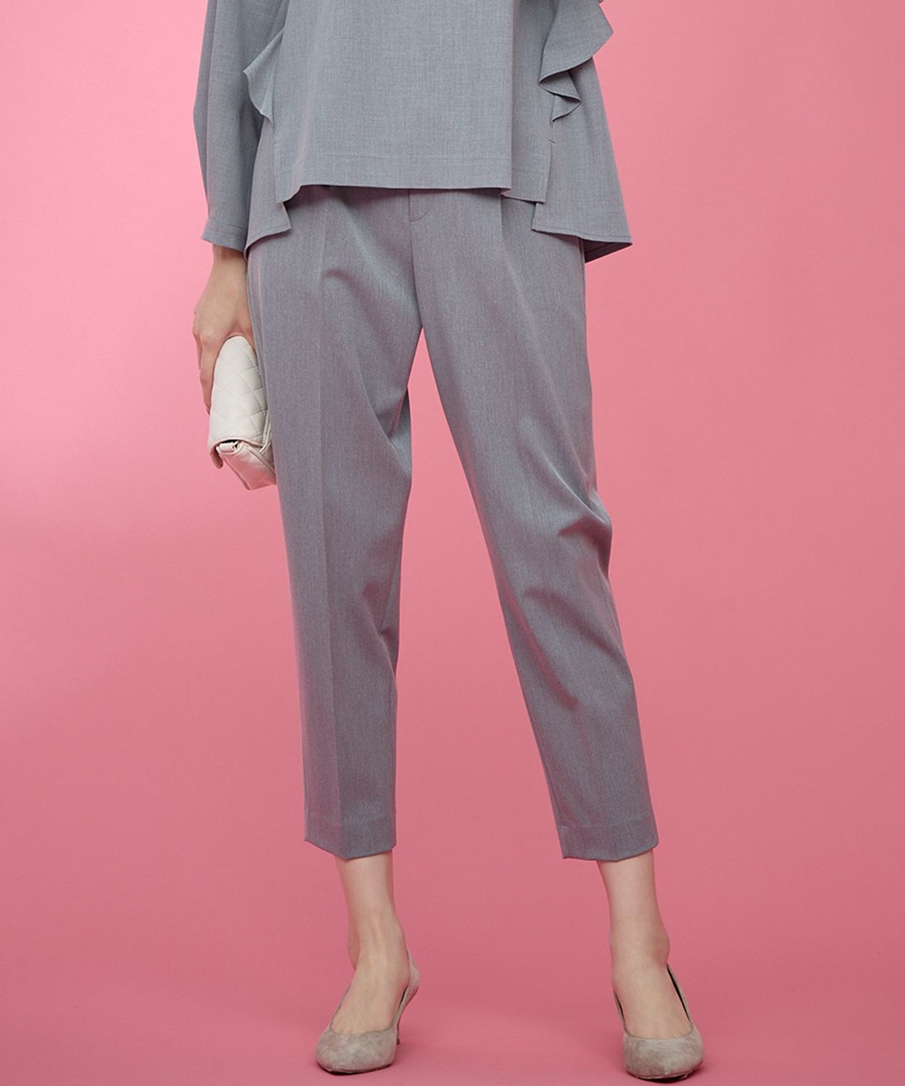 【オンワード】 組曲>パンツ 【KUMIKYOKU NAVY】ウーステッドライククロス イージーパンツ ミディアムグレー 3 レディース 【オンワード】 組曲>パンツ 【KUMIKYOKU NAVY】ウーステッドライククロス イージーパンツ ミディアムグレー 3 レディース