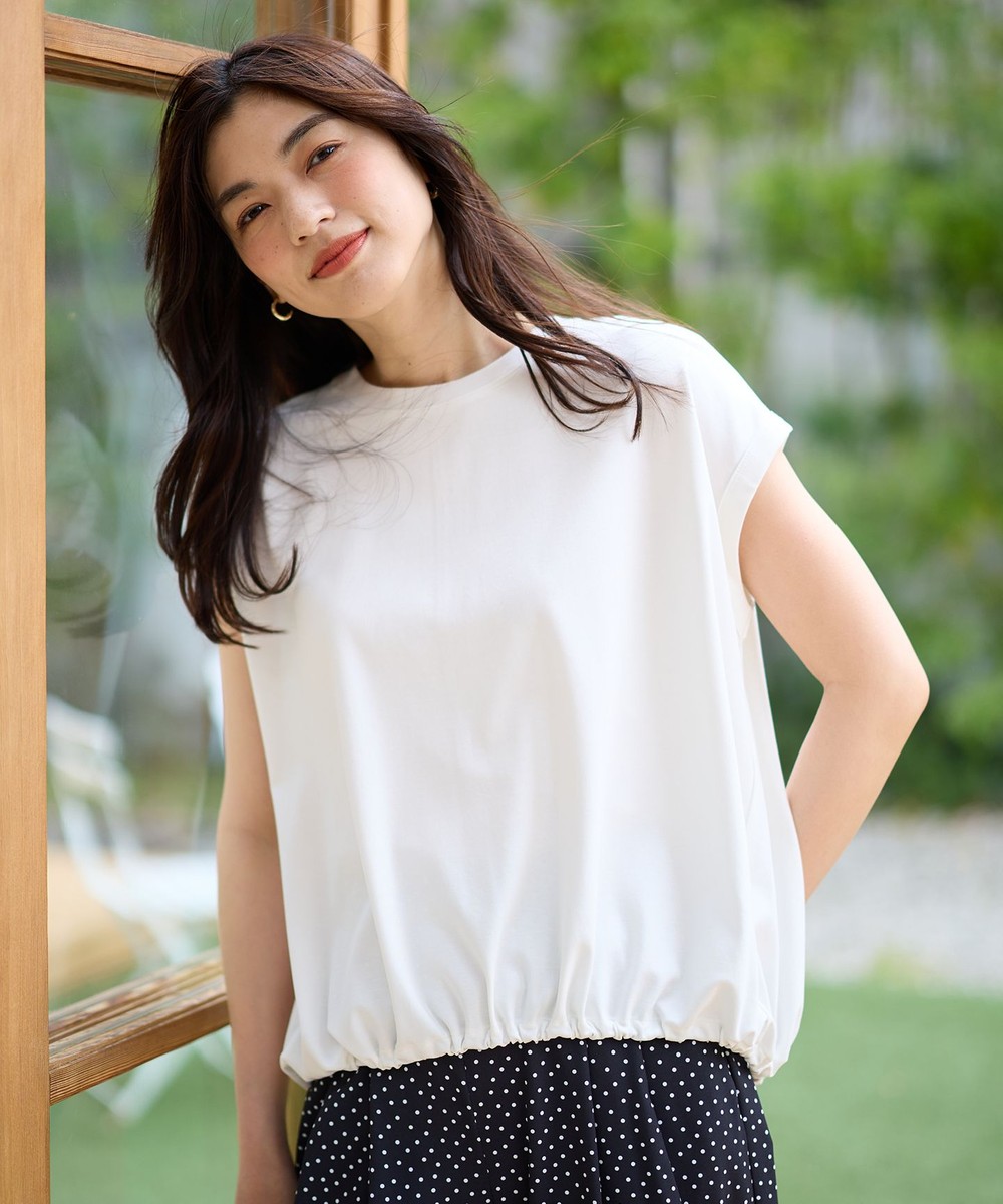 【オンワード】 ANY L>トップス 【洗濯機可/UVケア】シルケットスムースドロストTシャツ オフ 4 レディース 【オンワード】 ANY L>トップス 【洗濯機可/UVケア】シルケットスムースドロストTシャツ オフ 4 レディース