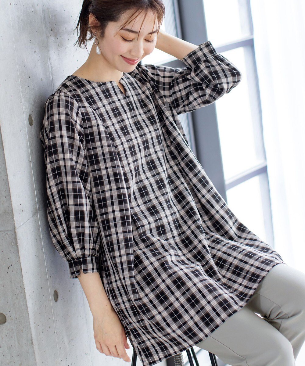 【洗える】大人可愛いバックツイストチュニック