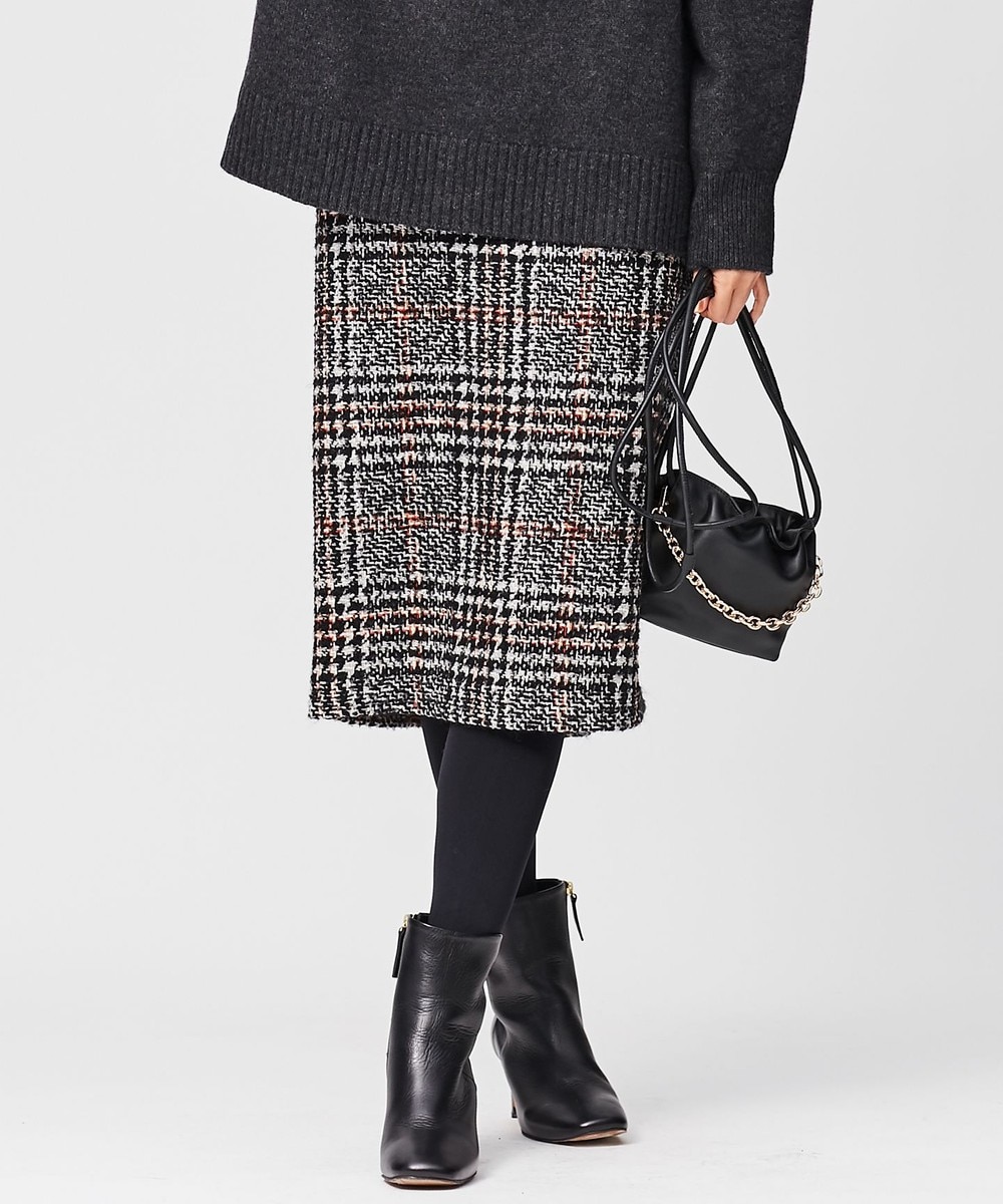 【オンワード】 23区>スカート ツイードチェック スカート ブラウンチェック 36 レディース 【送料無料】