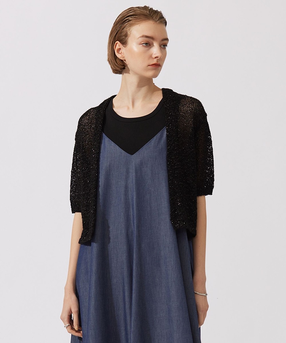 【オンワード】 ICB>トップス ルレックスペーパーテープ カーディガン ブラック S レディース 【オンワード】 ICB>トップス ルレックスペーパーテープ カーディガン ブラック S レディース