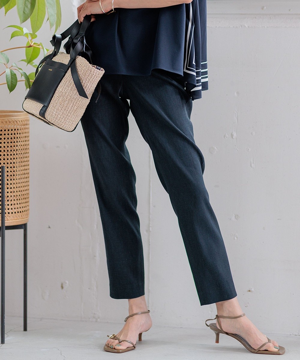 【オンワード】 23区>パンツ 【洗える】リネンレーヨンストレッチ テーパードパンツ ネイビー 38 レディース 【オンワード】 23区>パンツ 【洗える】リネンレーヨンストレッチ テーパードパンツ ネイビー 38 レディース