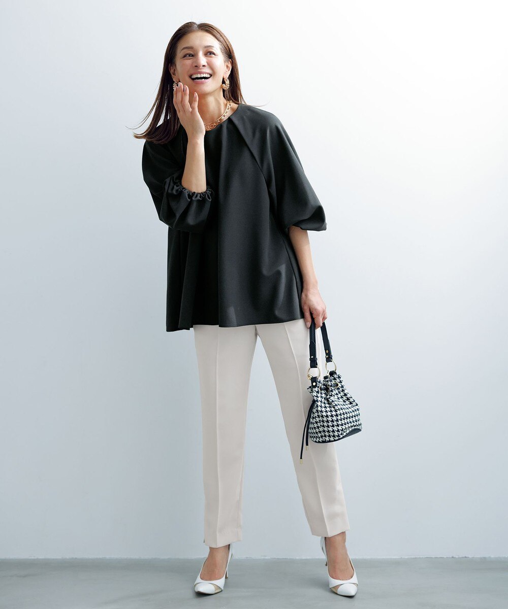 【洗える】カラー テーパードパンツ