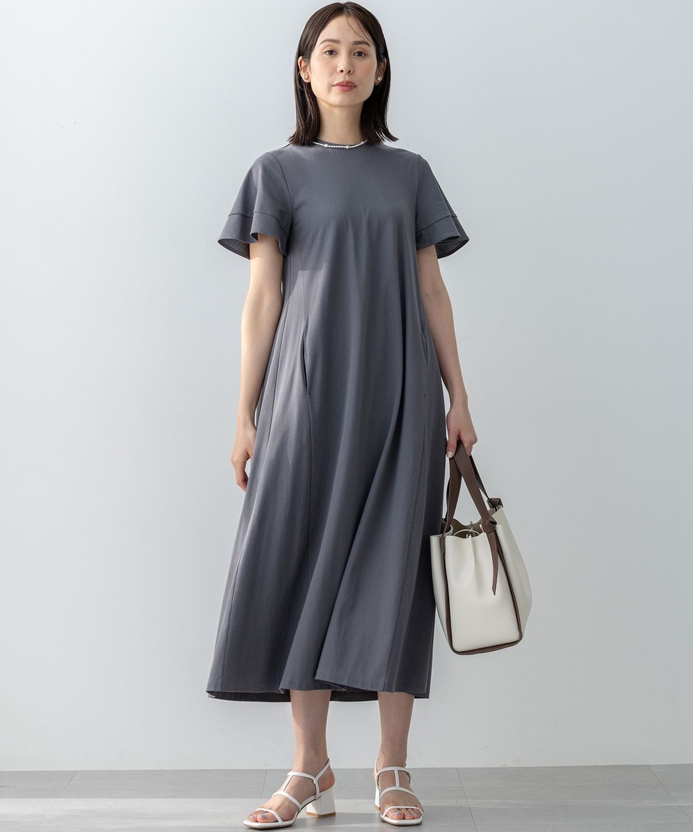 【オンワード】 組曲 S(小さいサイズ)>ワンピース サマージャージフレア ワンピース グレー S2 レディース 【オンワード】 組曲 S(小さいサイズ)>ワンピース サマージャージフレア ワンピース グレー S2 レディース