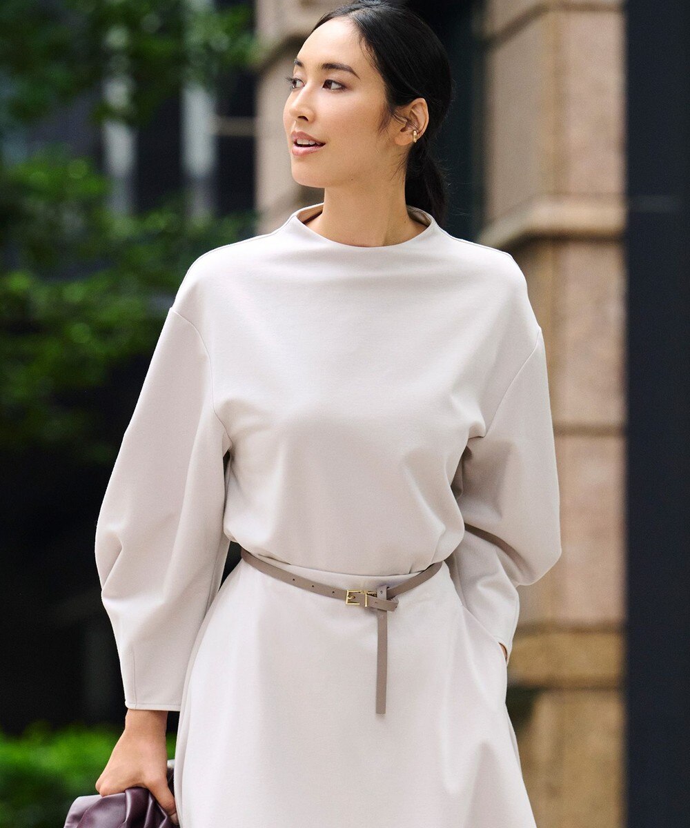 【オンワード】 自由区>トップス 【洗える/Sサイズ有】エアリーダンボール ボリュームスリーブ ハイネックプルオーバー パープル 32 レディース 【送料無料】