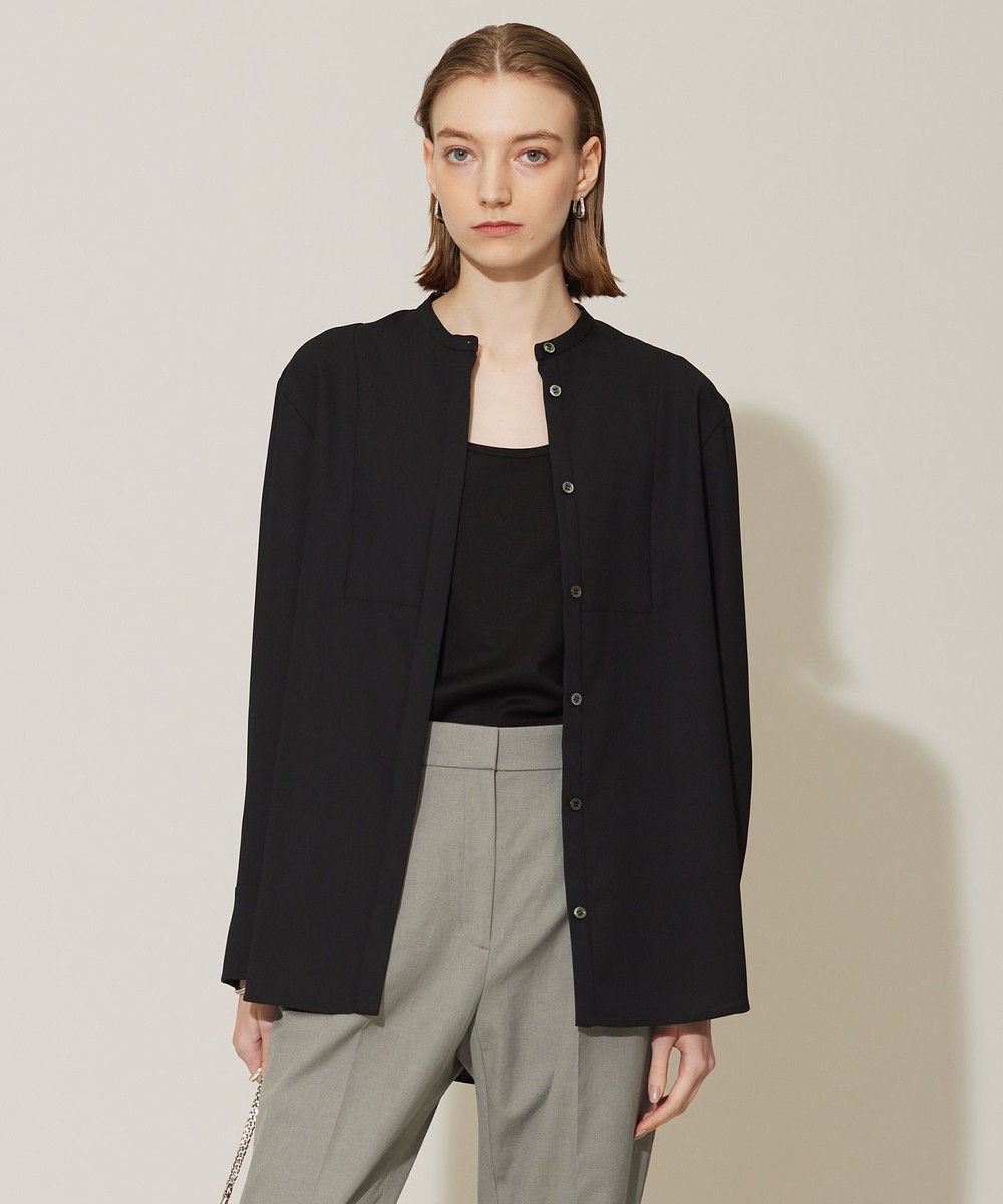 【オンワード】 ICB>トップス 【接触冷感・UVケア・速乾・洗える】 FluidBackSatin シャツブラウス ブラック 4 レディース 【オンワード】 ICB>トップス 【接触冷感・UVケア・速乾・洗える】 FluidBackSatin シャツブラウス ブラック 4 レディース