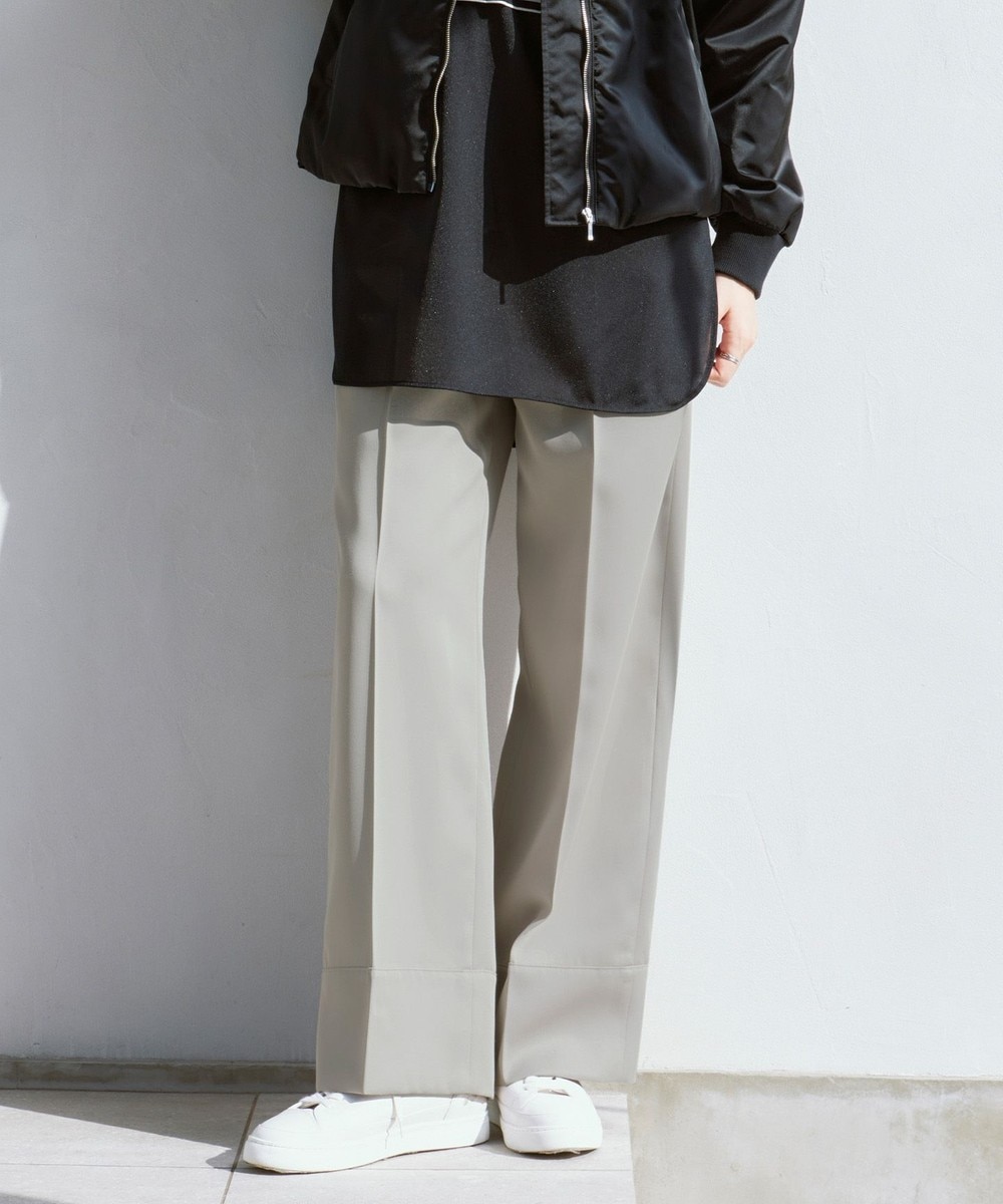 【オンワード】 ICB>パンツ 【CLASSY.1月号掲載・2WAY・洗える】 クリアサテン ワイドストレートパンツ ベージュ 2 レディース 【オンワード】 ICB>パンツ 【CLASSY.1月号掲載・2WAY・洗える】 クリアサテン ワイドストレートパンツ ベージュ 2 レディース