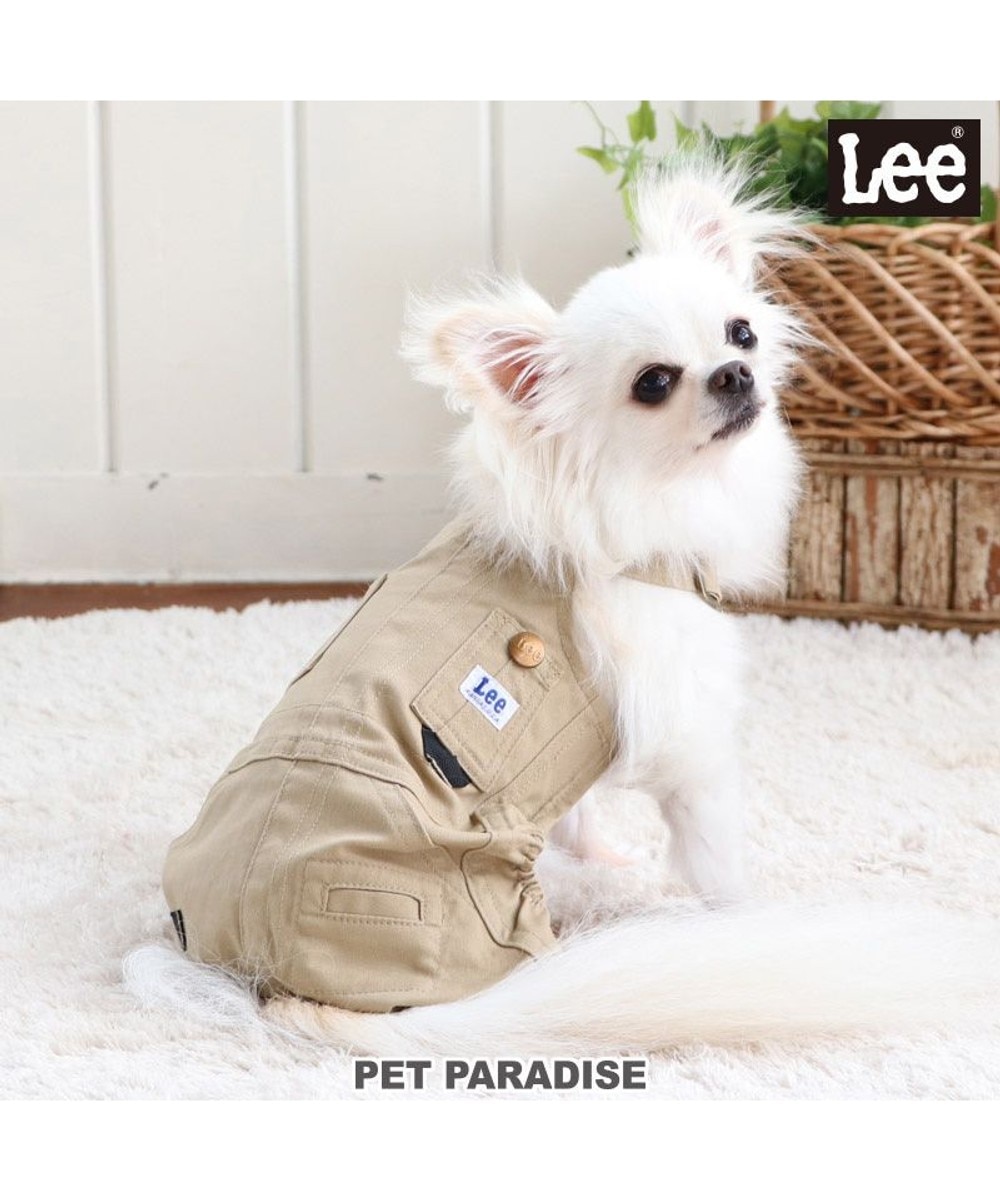 PET PARADISE>ペットグッズ 犬 服 Ｌｅｅ カーゴ オーバーオール パンツつなぎ 【小型犬】 ベージュ ＤＳ 【送料無料】