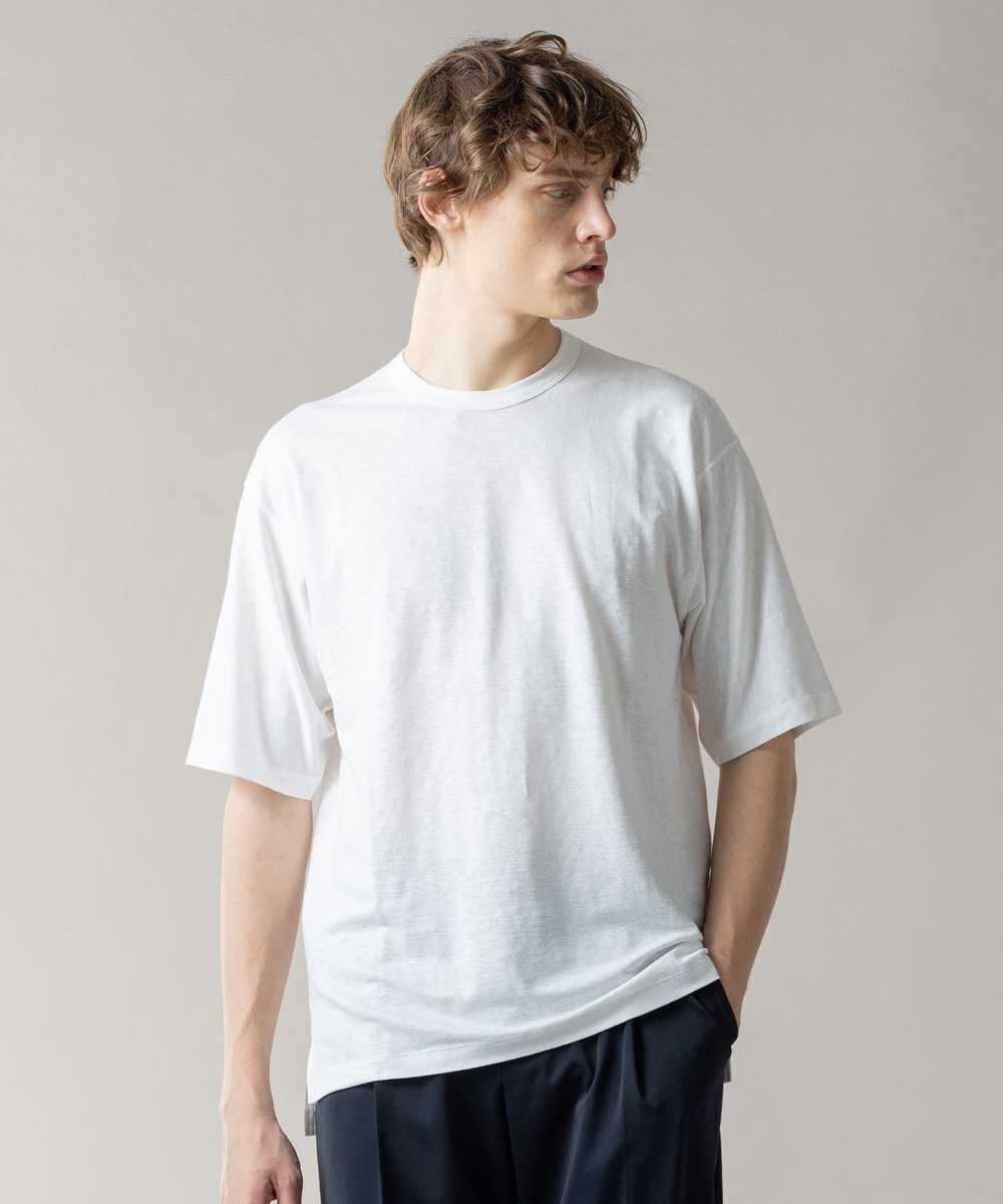 【オンワード】 JOSEPH MEN>トップス トップリネン Tシャツ ホワイト 48 メンズ 【送料無料】