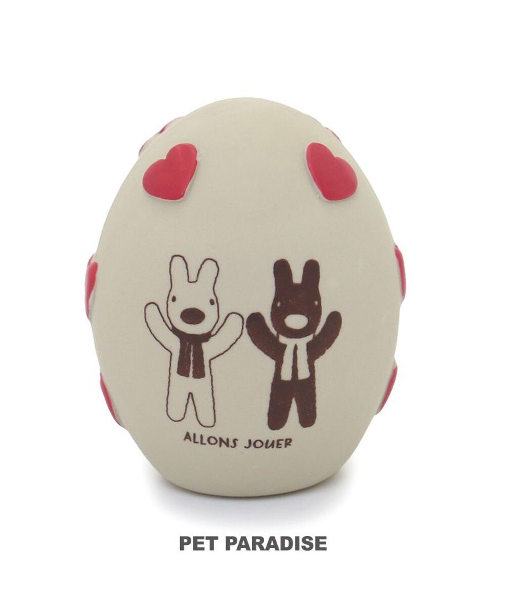 PET PARADISE>ペットグッズ リサとガスパール ハート柄 トイ ラテックス ベージュ 0