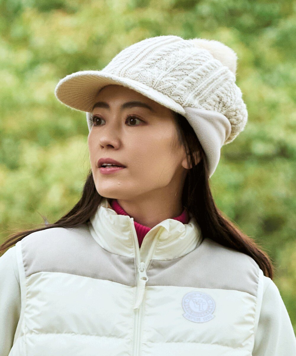 【オンワード】 23区GOLF>帽子 【WOMEN】つば付きニットキャップ アイボリー F レディース