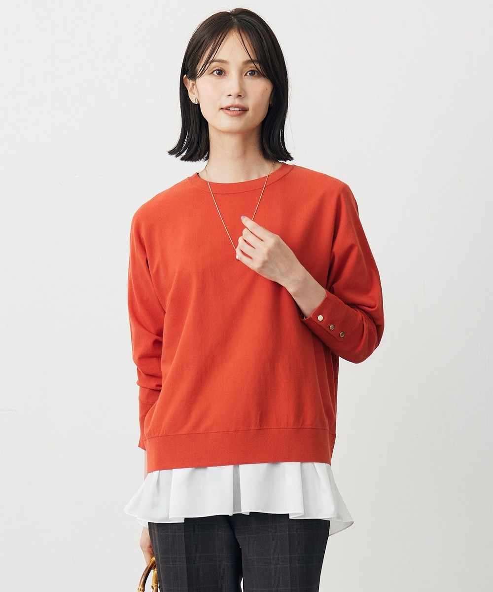 【オンワード】 J.PRESS LADIES L(大きいサイズ)>トップス VIGODA ドルマンスリーブ ニット オレンジ T13 レディース 【オンワード】 J.PRESS LADIES L(大きいサイズ)>トップス VIGODA ドルマンスリーブ ニット オレンジ T13 レディース