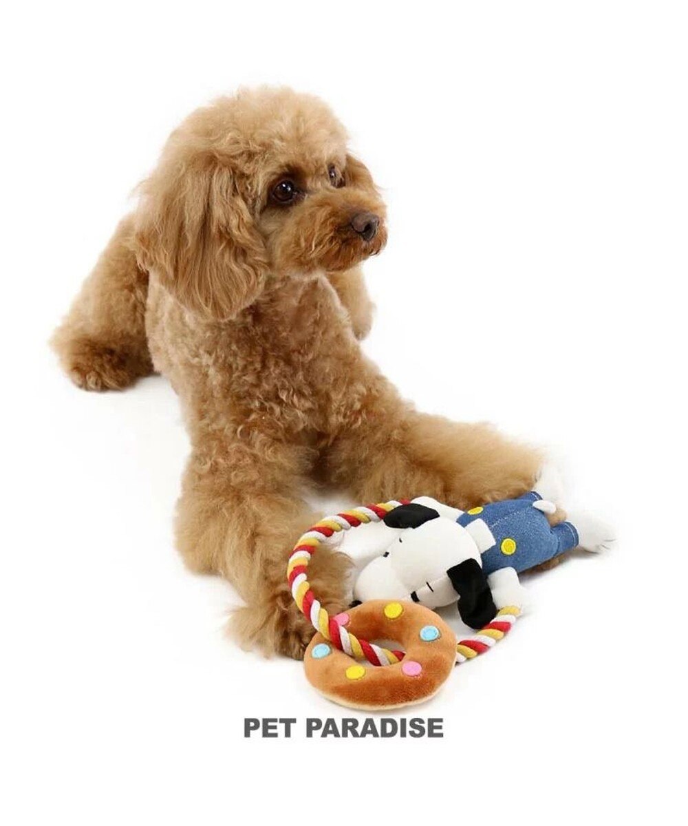 PET PARADISE>ペットグッズ 犬用品 ペットグッズ 犬 おもちゃ ロープ スヌーピー ドーナツ 紺（ネイビー・インディゴ） -