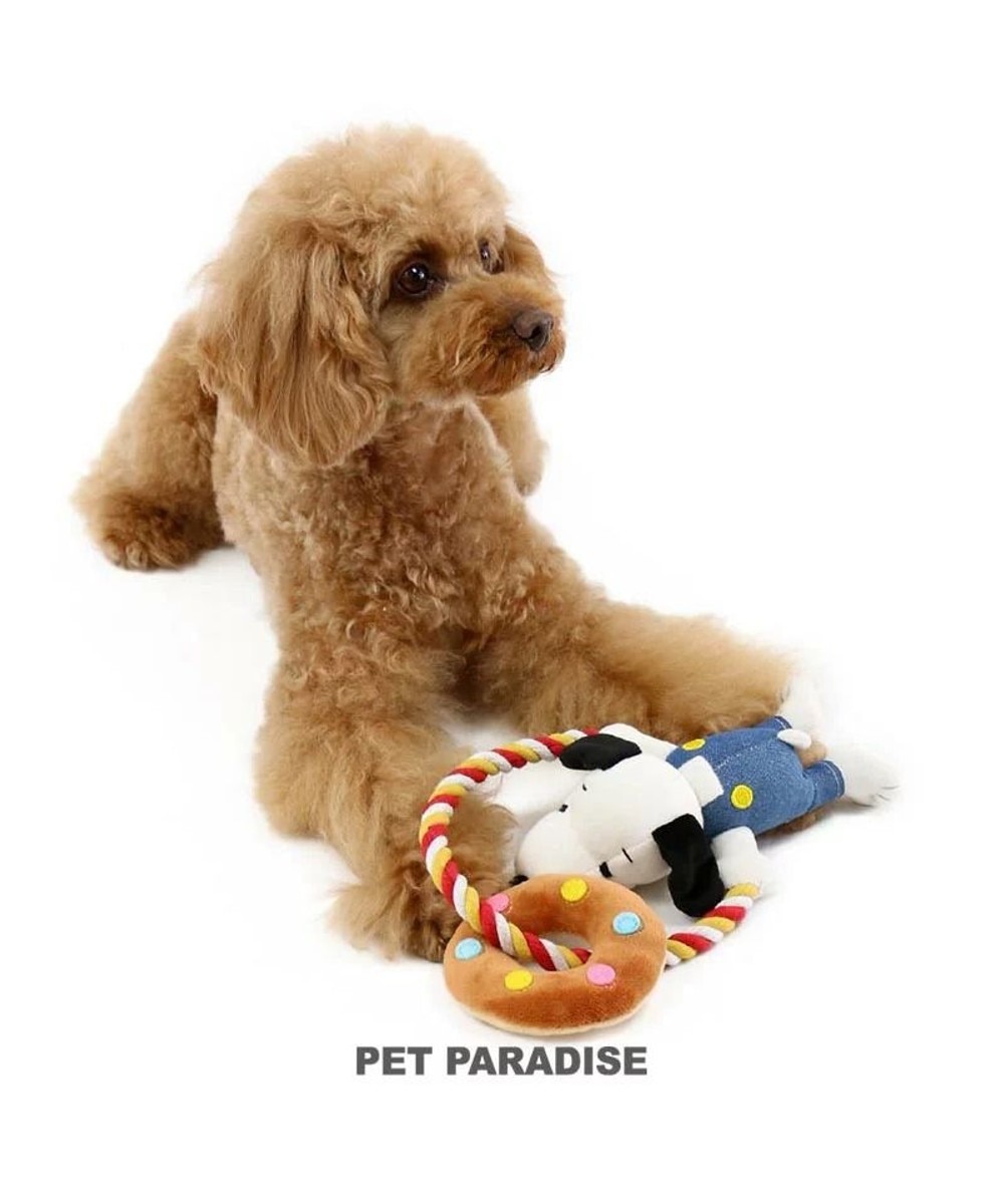 ＜オンワード＞PET PARADISE>ペットグッズ 犬用品 ペットグッズ 犬 おもちゃ ロープ スヌーピー ドーナツ 紺（ネイビー・インディゴ） -