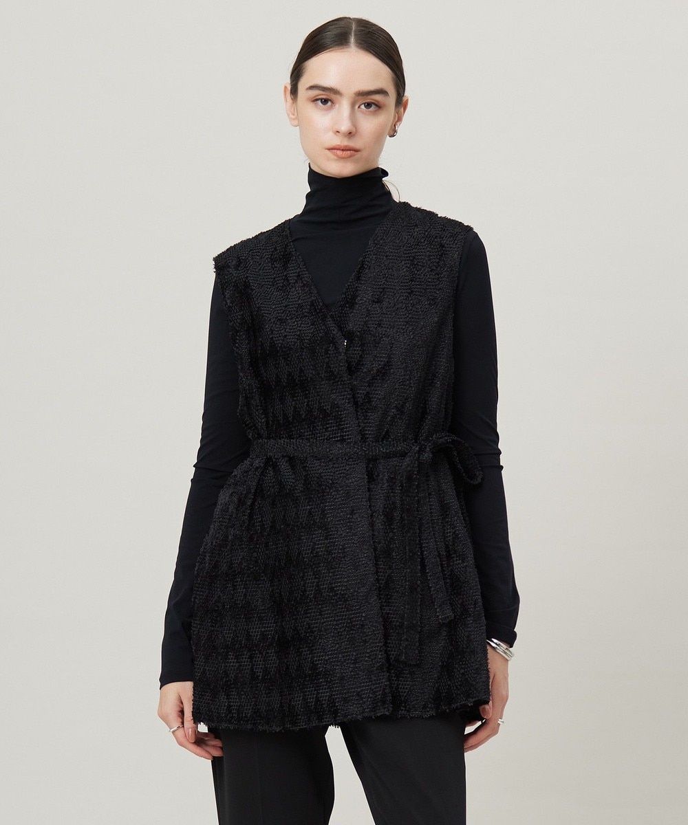 【オンワード】 ICB>トップス ダイヤカットジャカードブラウス ブラック 6 レディース 【オンワード】 ICB>トップス ダイヤカットジャカードブラウス ブラック 6 レディース