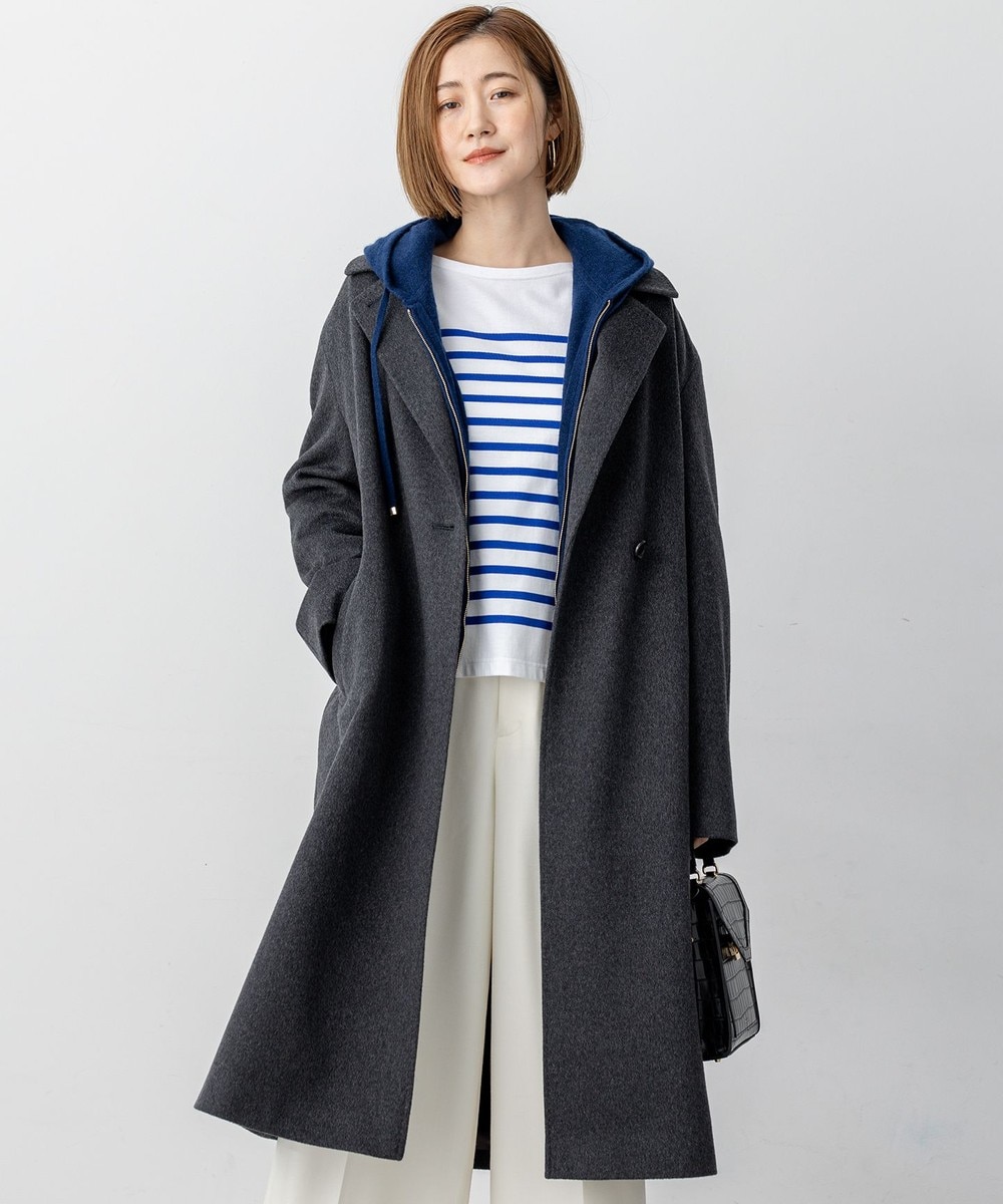 【オンワード】 23区 L(大きいサイズ)>ジャケット/アウター MTRカシミヤビーバー チェスター コート グレー 46 レディース 【オンワード】 23区 L(大きいサイズ)>ジャケット/アウター MTRカシミヤビーバー チェスター コート グレー 46 レディース