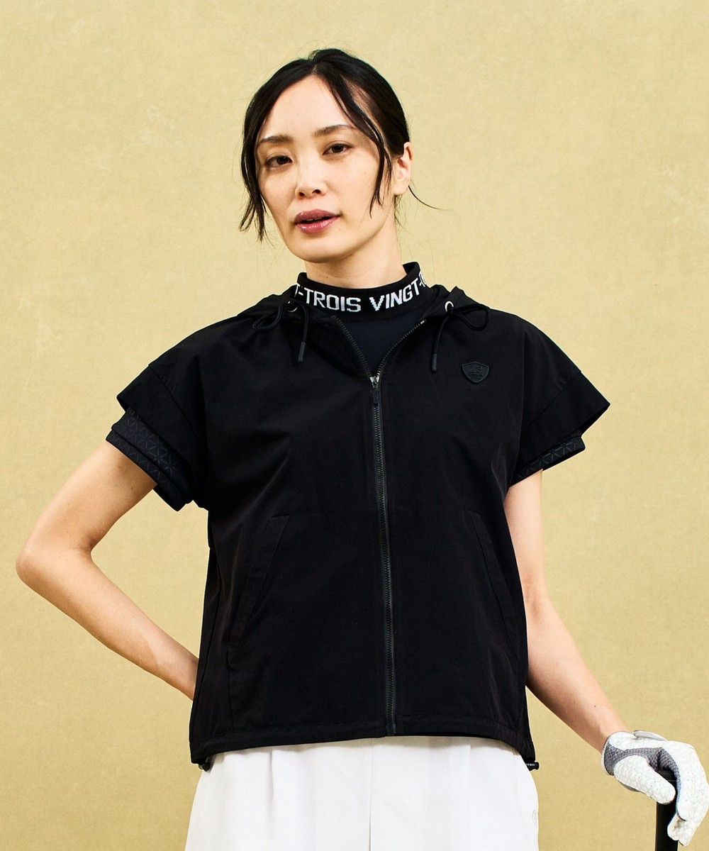 【オンワード】 23区GOLF>ジャケット/アウター 【WOMEN】シアーストレッチ ショート丈フードベスト ブラック 1 レディース 【オンワード】 23区GOLF>ジャケット/アウター 【WOMEN】シアーストレッチ ショート丈フードベスト ブラック 1 レディース