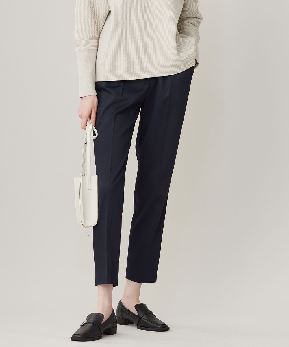 【オンワード】 ICB>パンツ 【洗える】ウォームサテン ドロストパンツ ネイビー 0 レディース 【オンワード】 ICB>パンツ 【洗える】ウォームサテン ドロストパンツ ネイビー 0 レディース