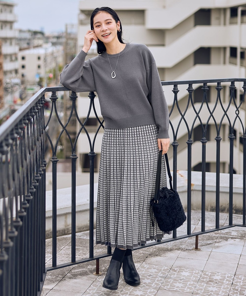 【オンワード】 ANY>ワンピース 【2SET】ニットセットアップ チャコール F レディース 【オンワード】 ANY>ワンピース 【2SET】ニットセットアップ チャコール F レディース