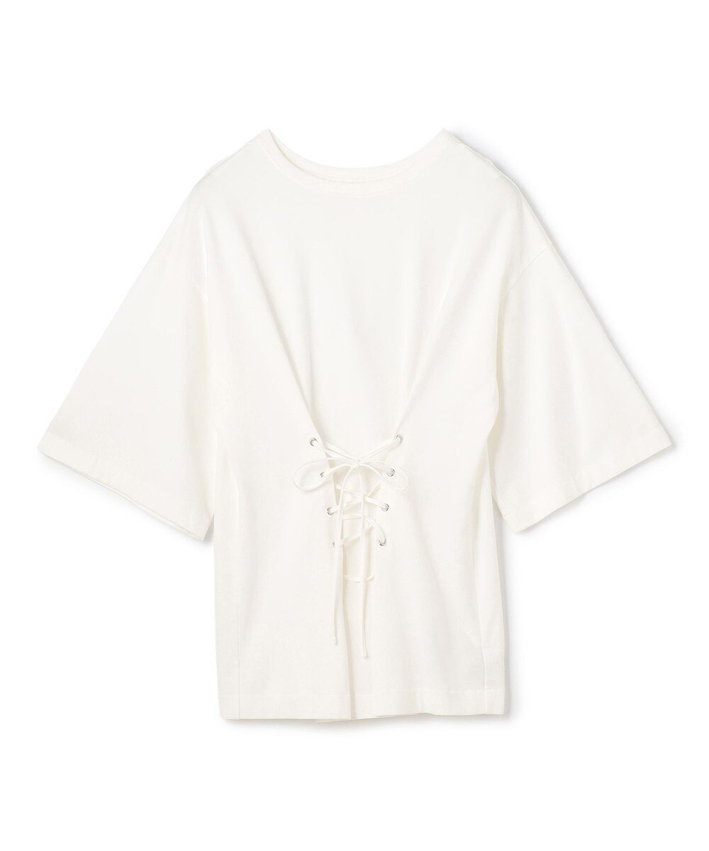 【オンワード】 uncrave>トップス 【洗濯機洗い可】プレーンジャージー 2WAYレースアップトップス オフ F レディース
