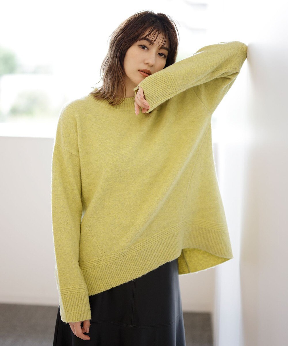 【オンワード】 UNFILO L>トップス 【洗える】ヤクミックス フォルムニット ライラック 44 レディース 【送料無料】