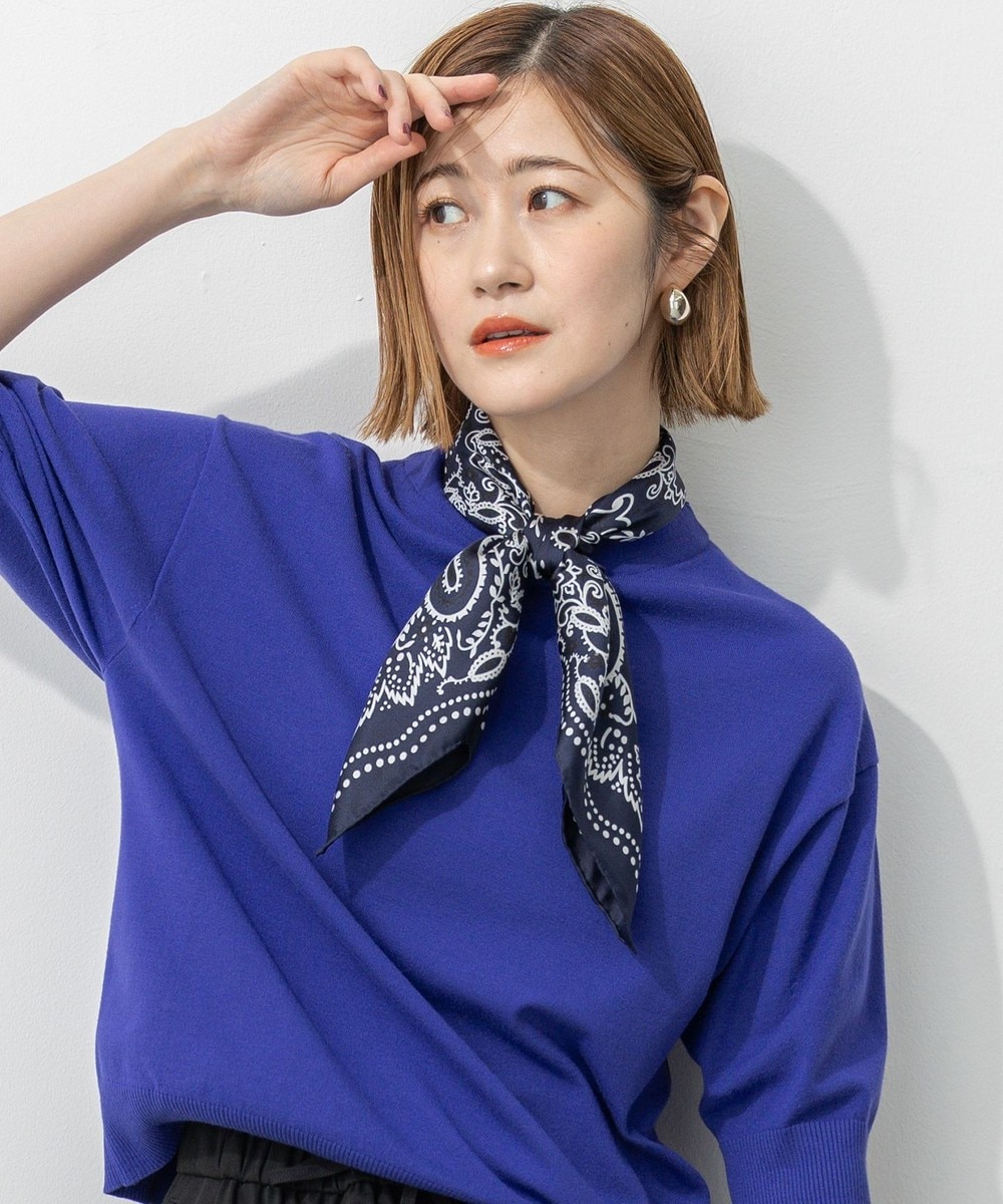 【オンワード】 23区>ファッション雑貨 manipuri ペイズリーモチーフ バンダナ シルク スカーフ ネイビー F レディース 【オンワード】 23区>ファッション雑貨 manipuri ペイズリーモチーフ バンダナ シルク スカーフ ネイビー F レディース