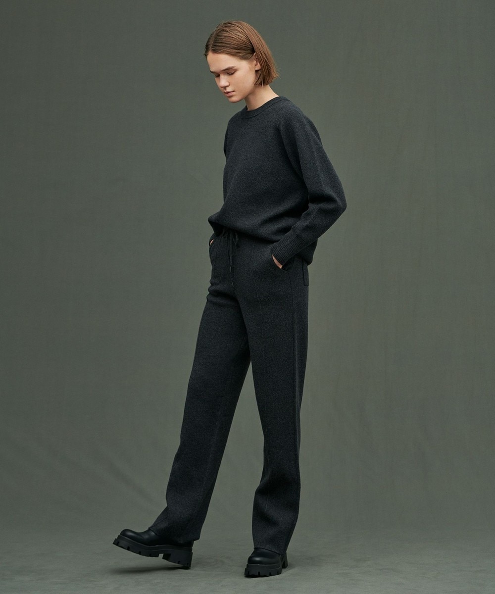 【オンワード】 uncrave>パンツ ウールカシミヤ ニットパンツ イエロー 2 レディース 【送料無料】