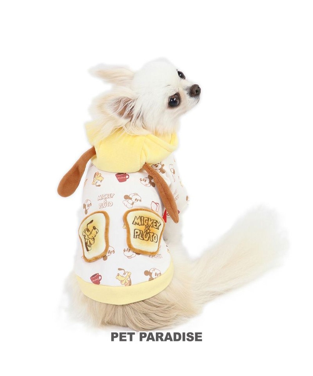＜オンワード＞PET PARADISE>ペットグッズ 犬 服 ディズニー プルート パーカー 【小型犬】 パン柄 黄 ＤＳ