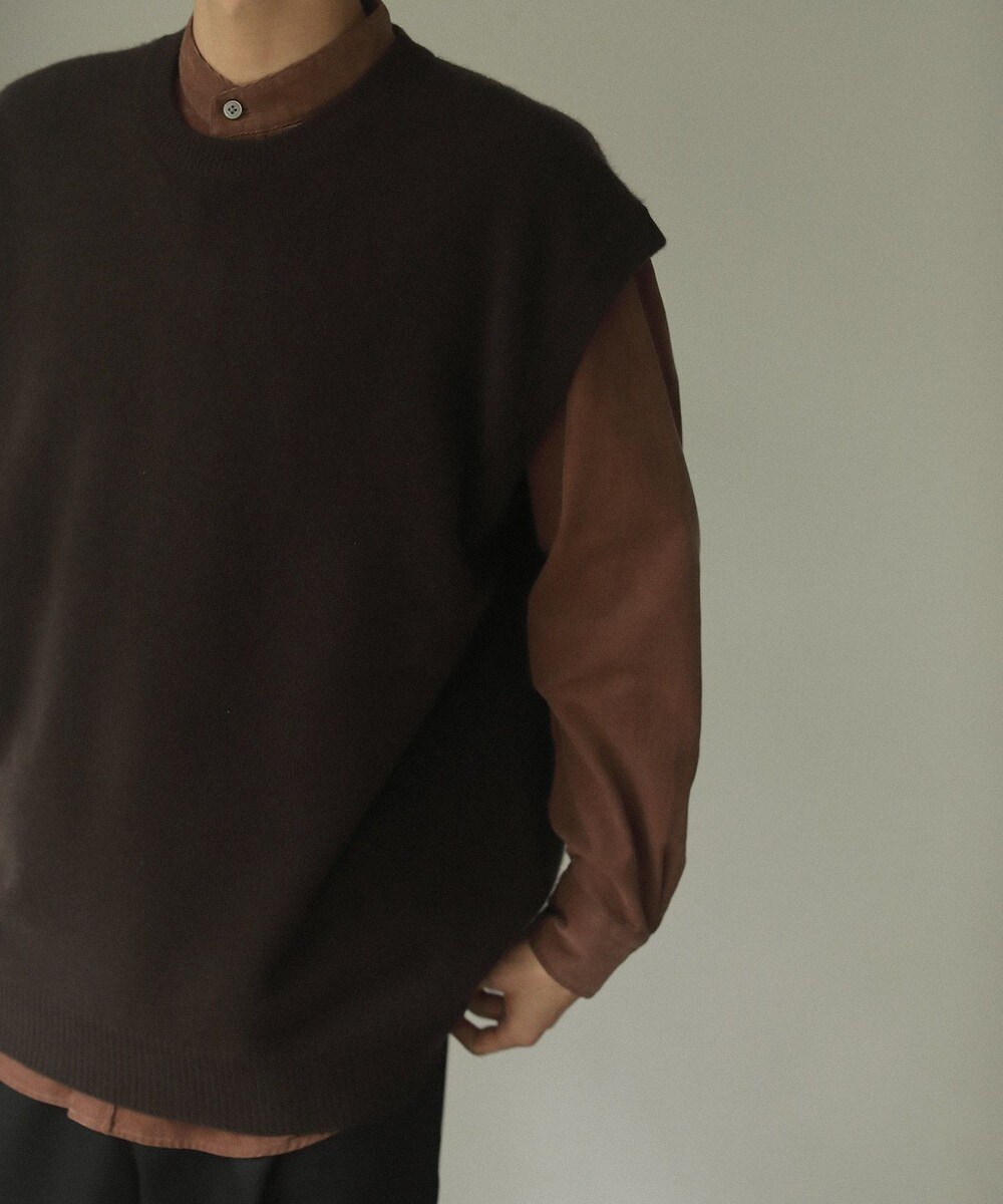 【オンワード】 ONWARD Design Diversity>トップス 【UNISEX・カシミヤ100%・洗える】リラックスフィット・7G ニットベスト アイボリー M レディース 【送料無料】