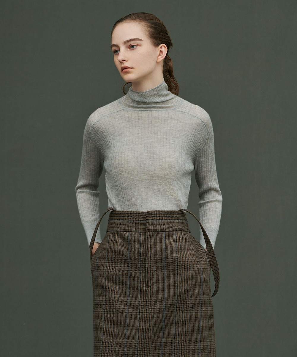 【オンワード】 uncrave>トップス シアーカシミヤ タートルニット ライトグレー 2 レディース 【送料無料】