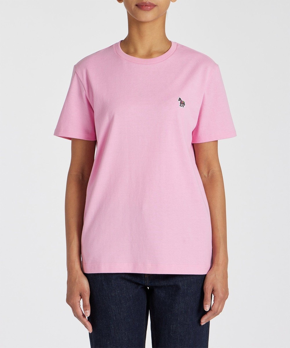 【オンワード】 Paul Smith>トップス 【オンラインショップ限定カラー】ゼブラワッペン 半袖Tシャツ ピンク M レディース