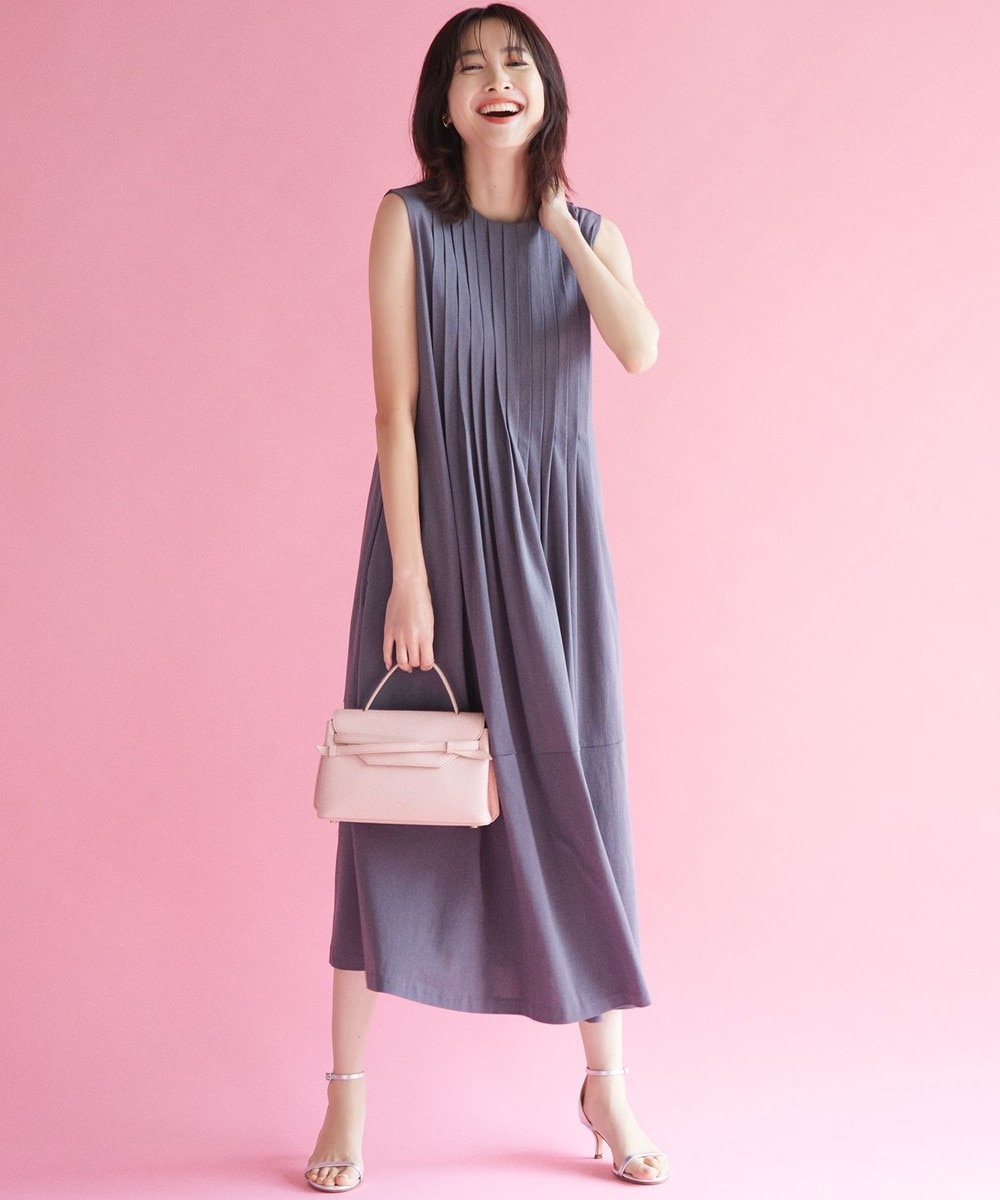 【オンワード】 組曲 L(大きいサイズ)>ワンピース サマージャージタック ワンピース グレー 5 レディース 【オンワード】 組曲 L(大きいサイズ)>ワンピース サマージャージタック ワンピース グレー 5 レディース