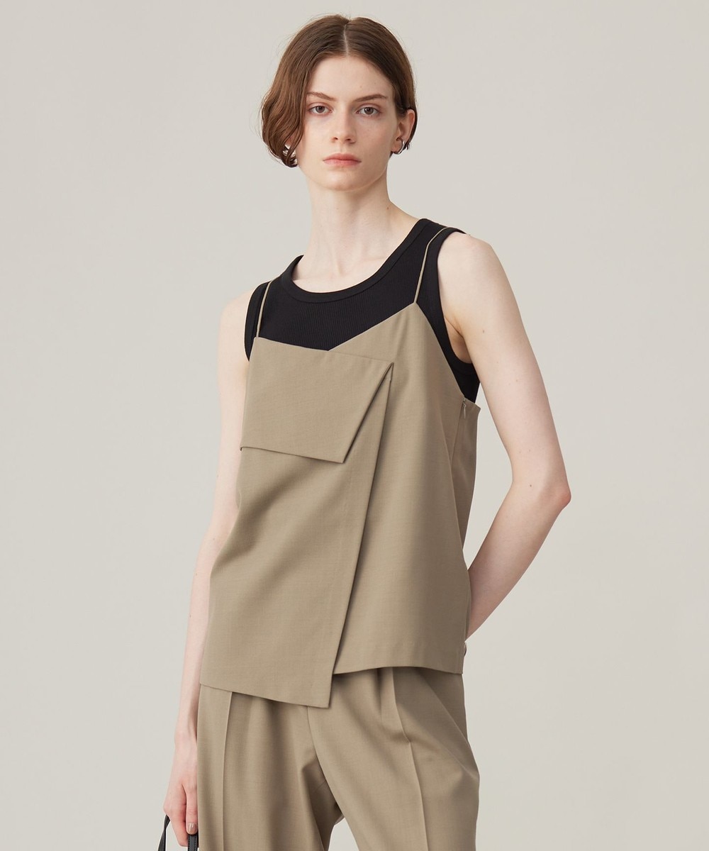 【オンワード】 ICB>トップス 【洗える】ウール2WAYストレッチ キャミソールブラウス フォーン 4 レディース 【オンワード】 ICB>トップス 【洗える】ウール2WAYストレッチ キャミソールブラウス フォーン 4 レディース