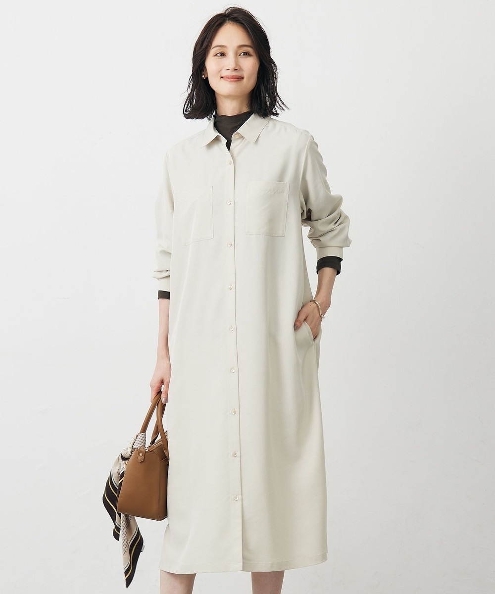 【オンワード】 J.PRESS LADIES>ワンピース ピーチポプリン ワンピース サンドベージュ 9 レディース 【オンワード】 J.PRESS LADIES>ワンピース ピーチポプリン ワンピース サンドベージュ 9 レディース