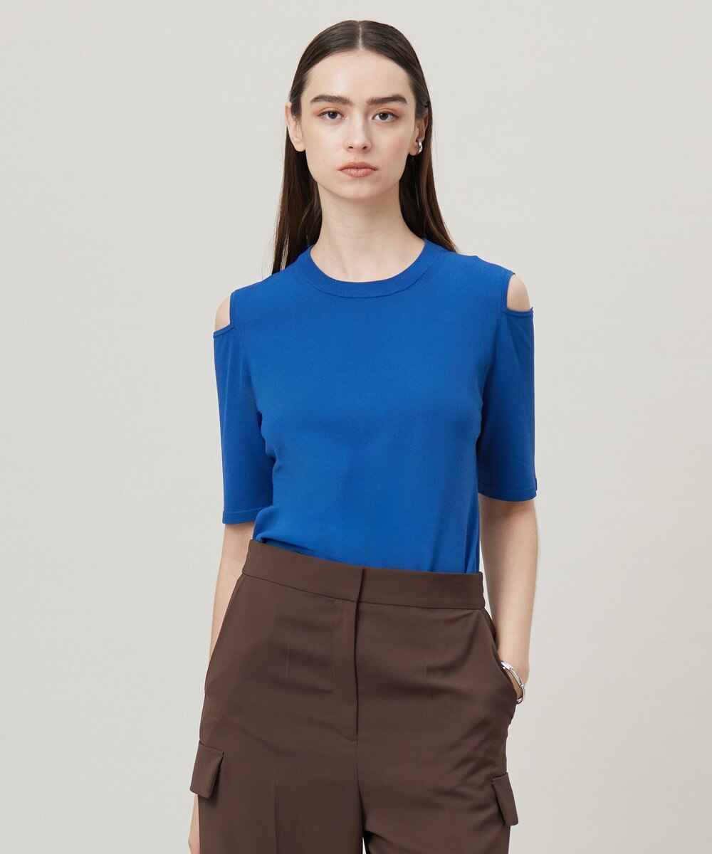 【オンワード】 ICB>トップス 【接触冷感・UVカット・洗える】 VIS/NYハイゲージ デザインプルオーバー ブルー S レディース 【オンワード】 ICB>トップス 【接触冷感・UVカット・洗える】 VIS/NYハイゲージ デザインプルオーバー ブルー S レディース